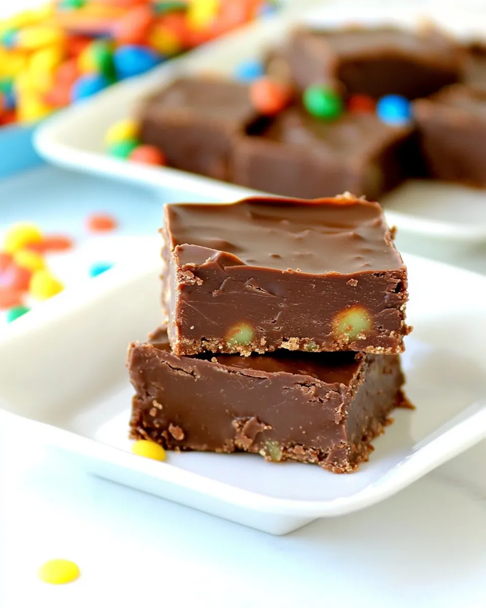 Easy Monster Fudge Bars recipe photo