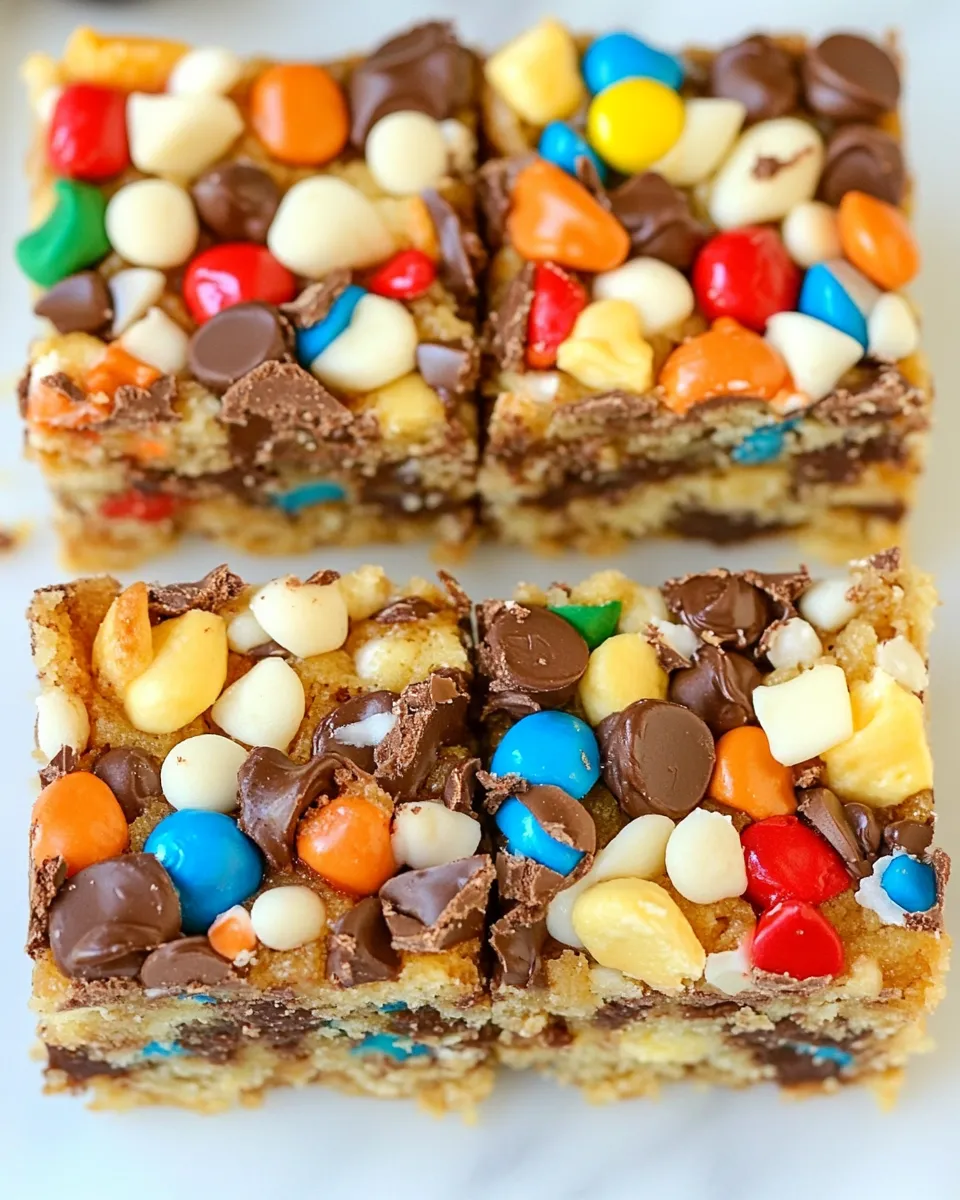 Homemade Monster Magic Cookie Bars photo