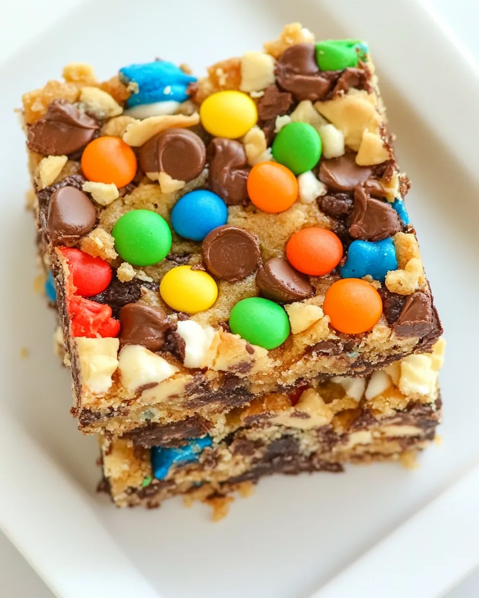 Easy Monster Magic Cookie Bars recipe photo