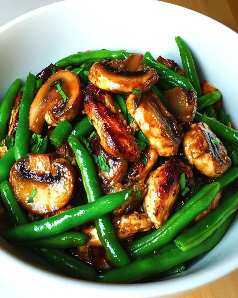 Homemade Mushroom Chicken with Green Beans photo