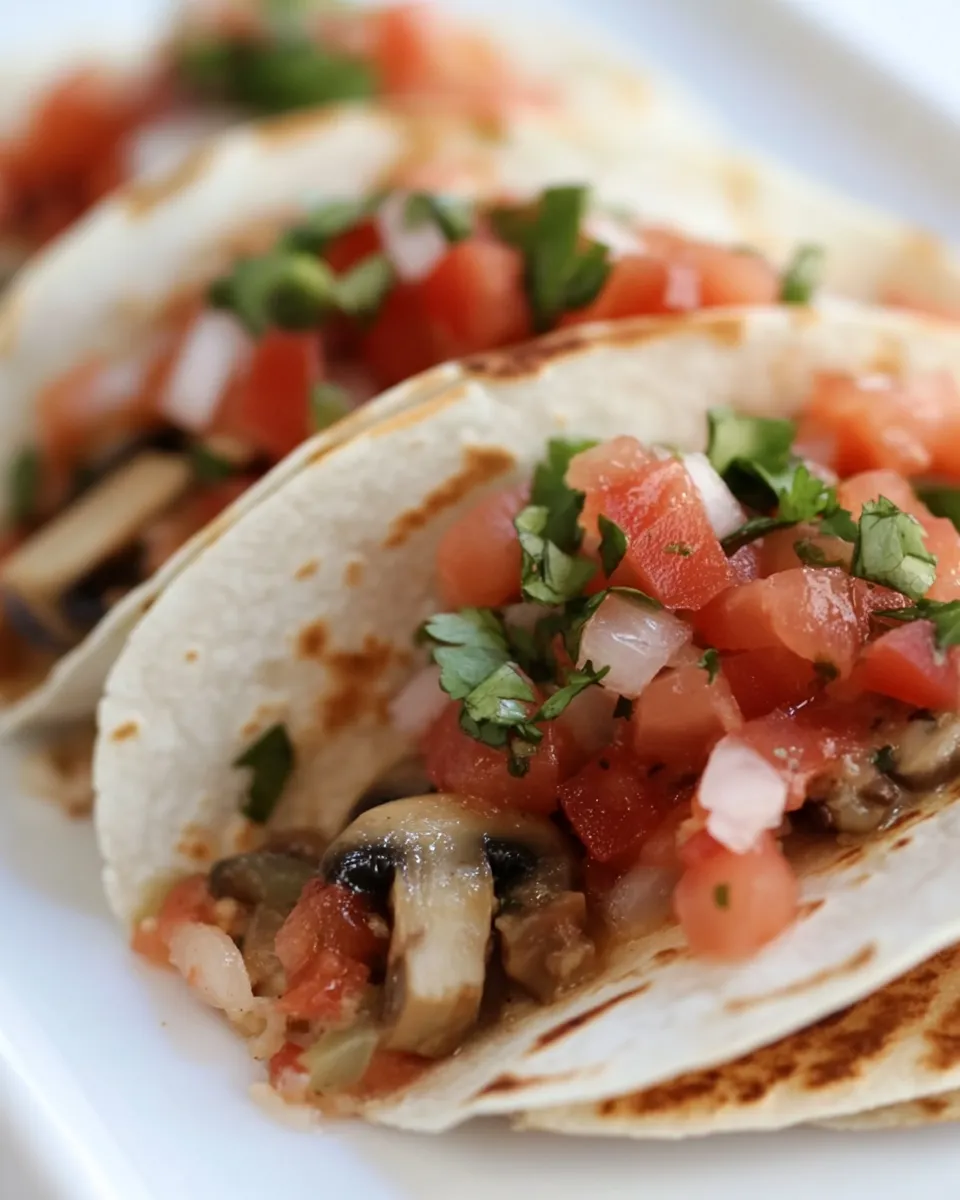 Savory Mushroom and Cheese Quesadillas food shot