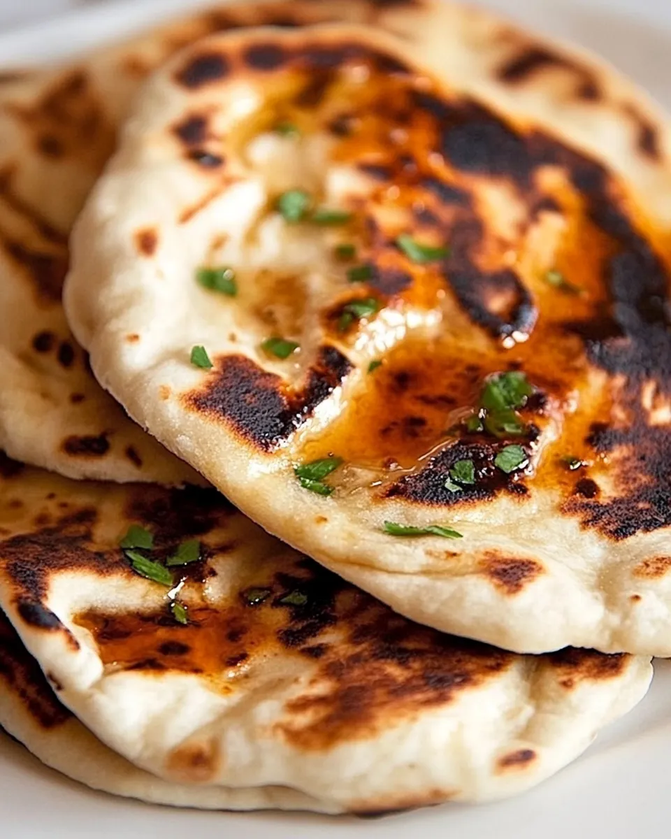 Delicious Naan Bread shot