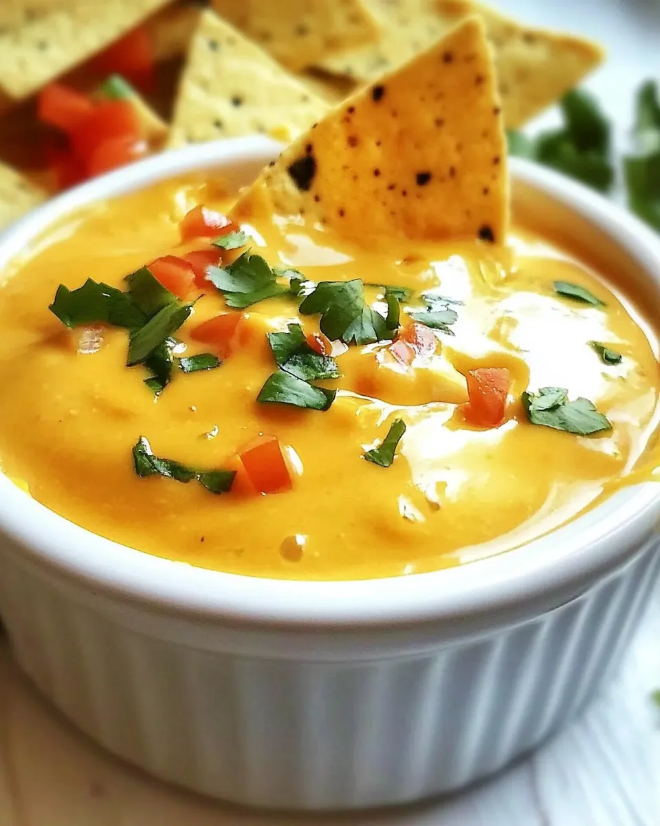 Delicious Nacho Cheese Dip shot