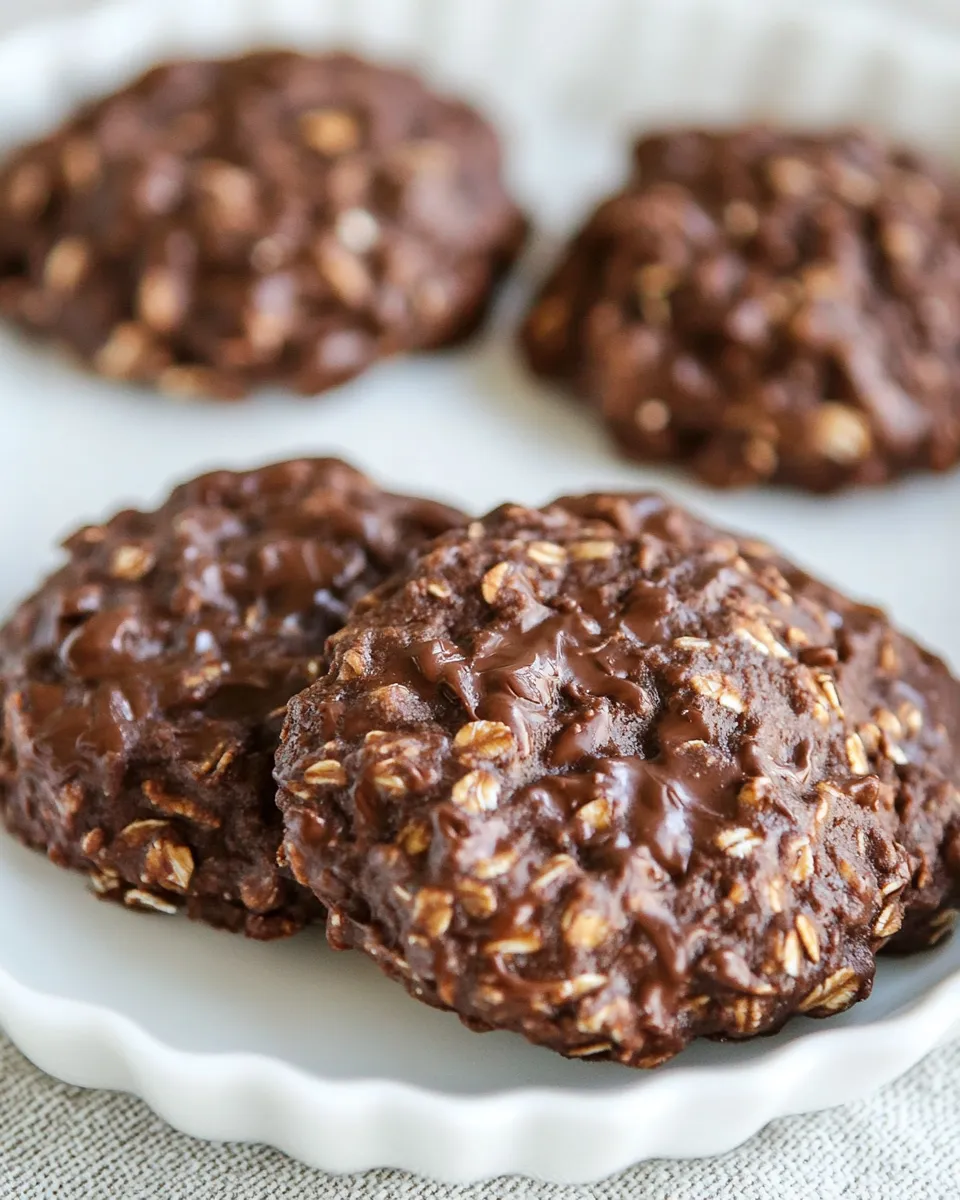Easy No-Bake Chocolate Oatmeal Cookies photo