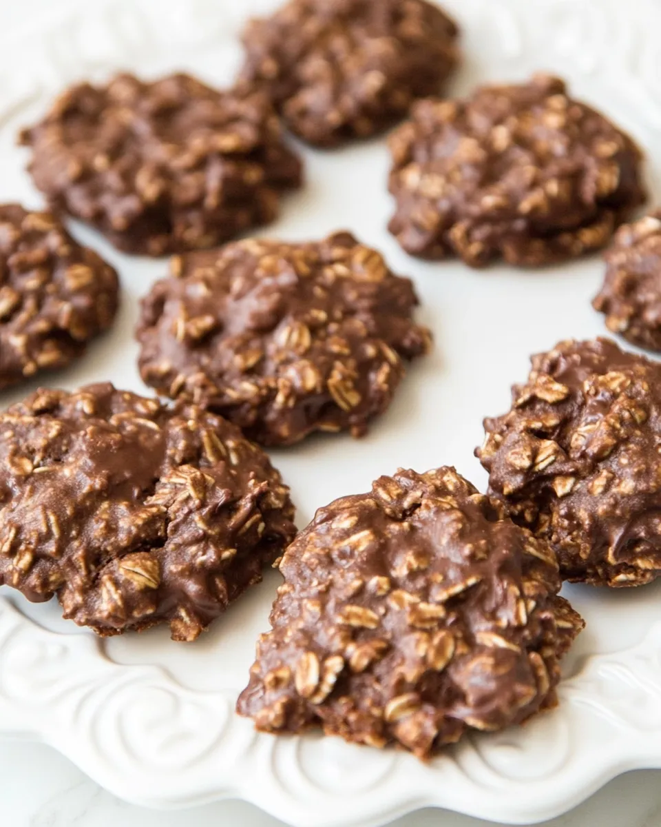 Delicious No-Bake Chocolate Oatmeal Cookies recipe image