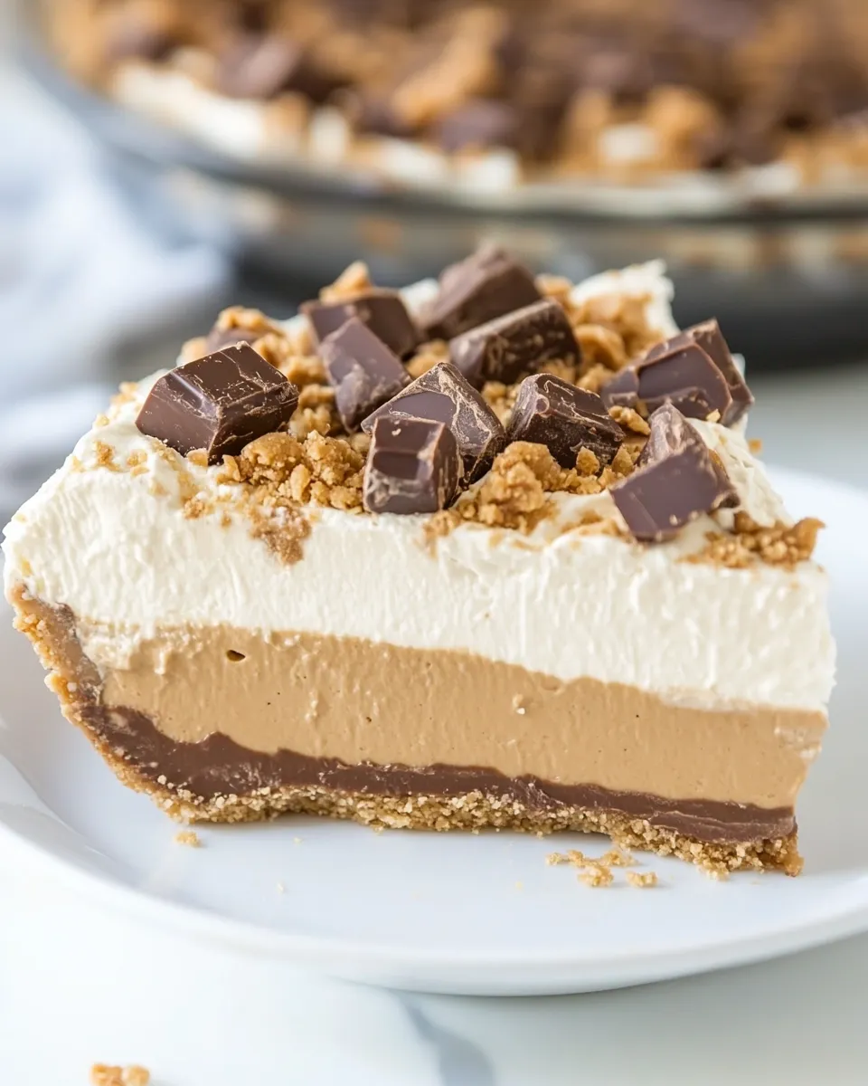 Homemade No-Bake Chocolate Peanut Butter Pie photo
