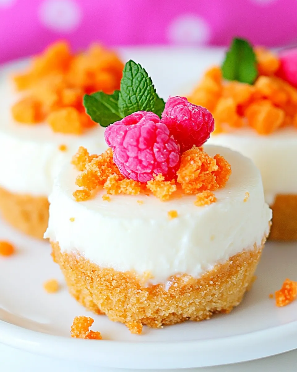 Delicious No-Bake Mini Cheesecakes image