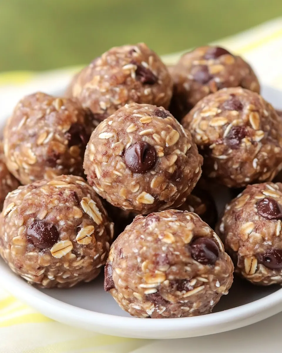 Healthy No-Bake Oatmeal Chocolate Chip Energy Bites image