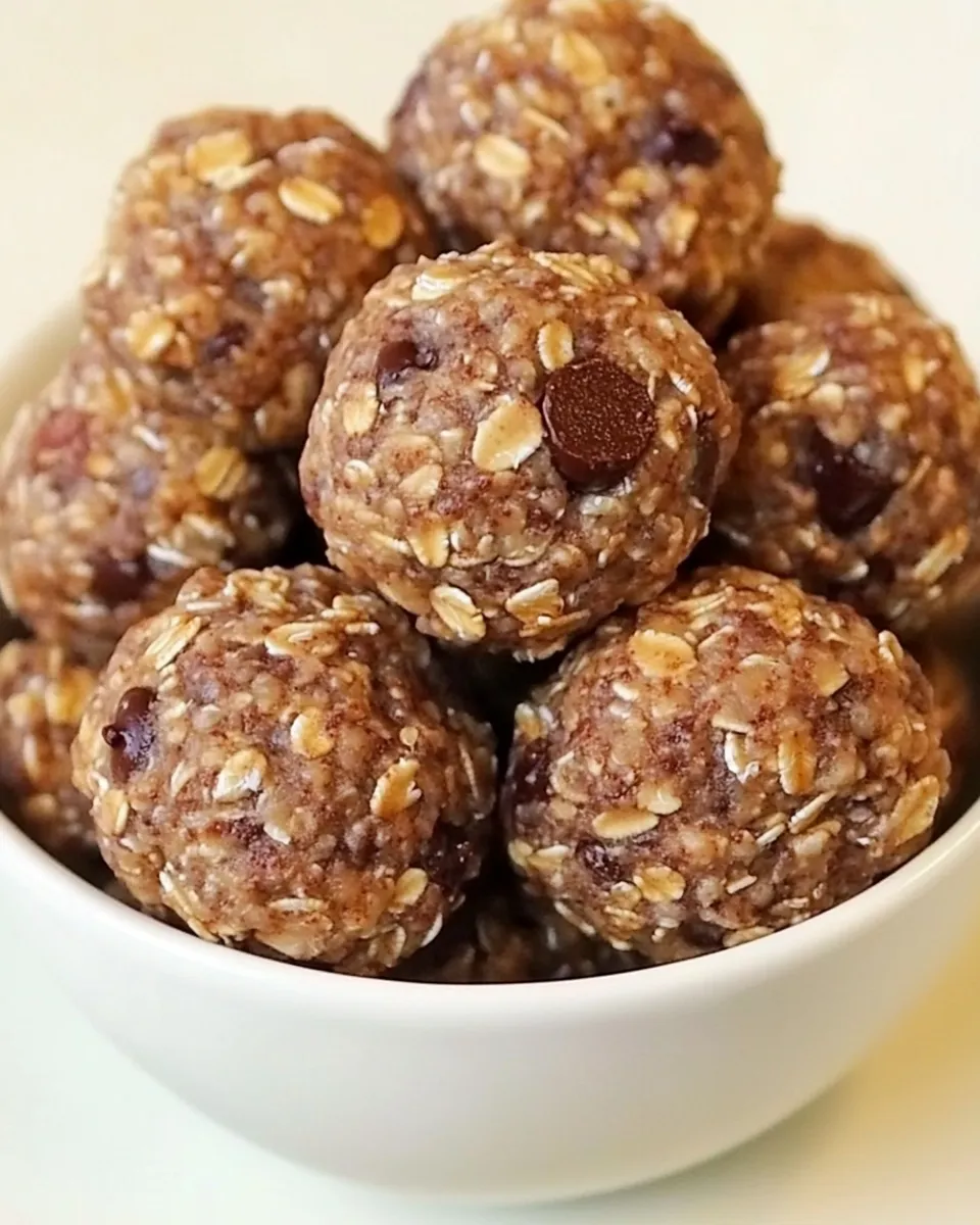 Quick No-Bake Oatmeal Chocolate Chip Energy Bites shot