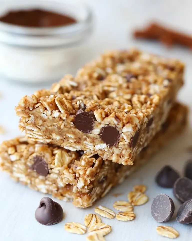 Homemade No-Bake Peanut Butter Pretzel Chocolate Chip Granola Bars photo