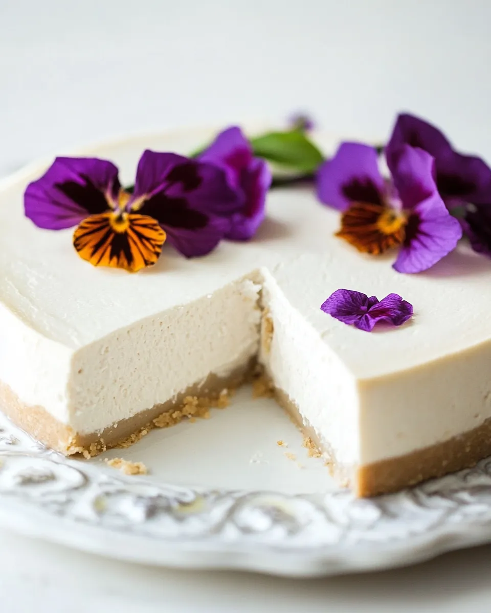 Delicious No-Bake Vegan Cheesecake (grain-free and paleo) image
