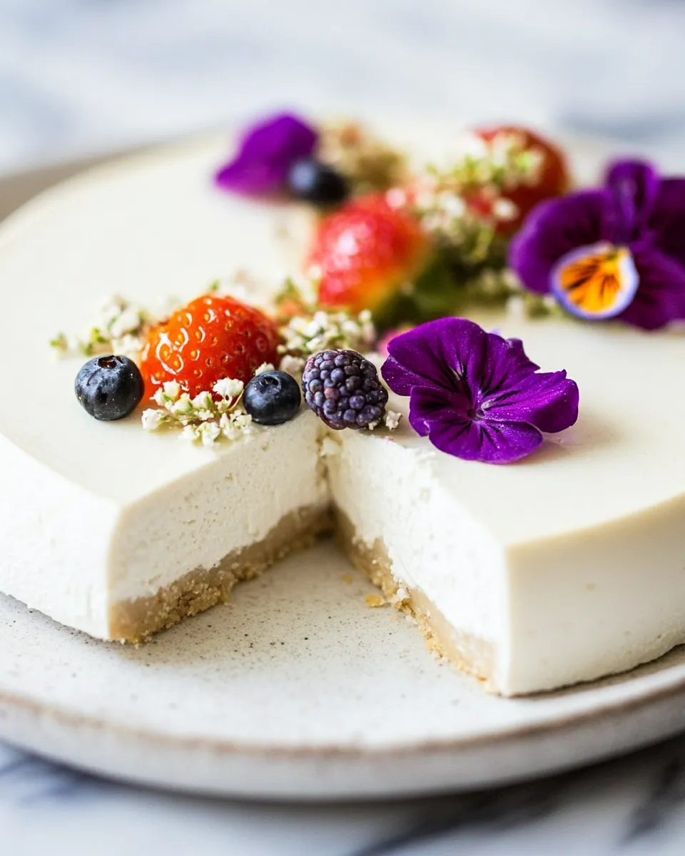 Perfect No-Bake Vegan Cheesecake (grain-free and paleo) shot