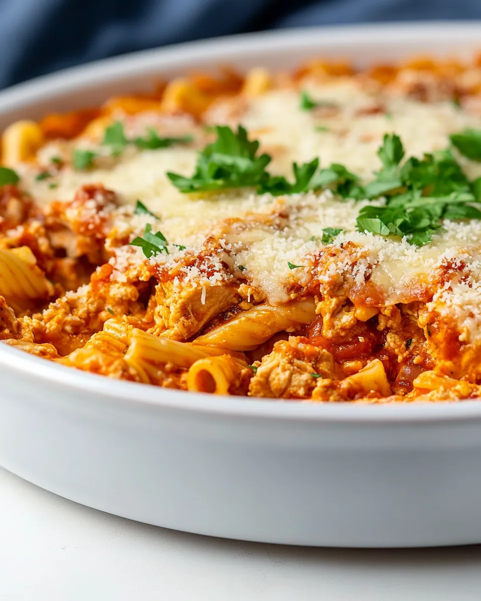 Easy No-Boil Chicken Parmesan Pasta Recipe photo