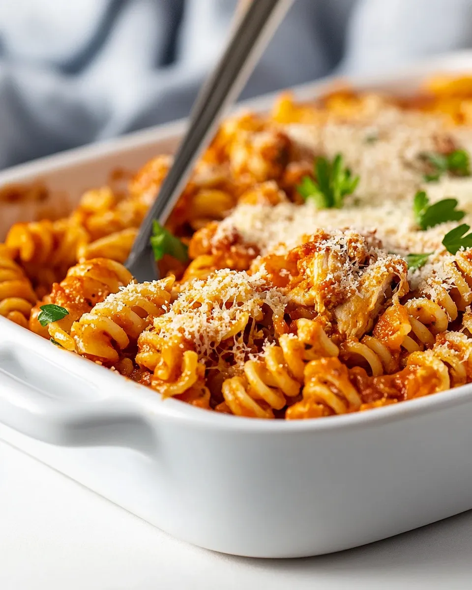 Classic No-Boil Chicken Parmesan Pasta Recipe dish photo