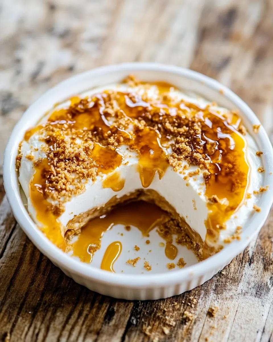 Homemade No Bake Caramel Cheesecake photo