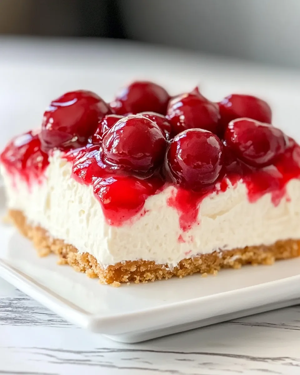 Homemade No Bake Cherry Cheesecake photo