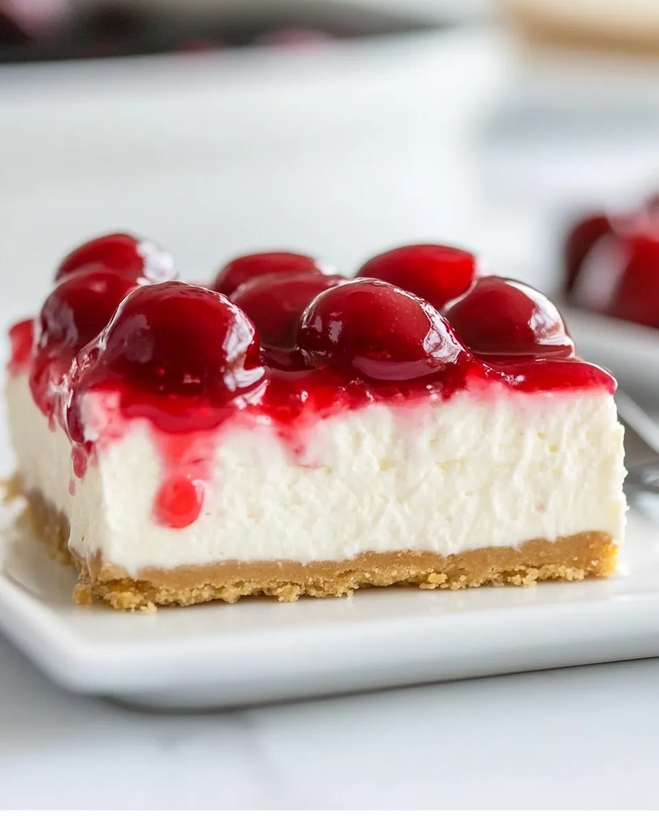 Delicious No Bake Cherry Cheesecake shot