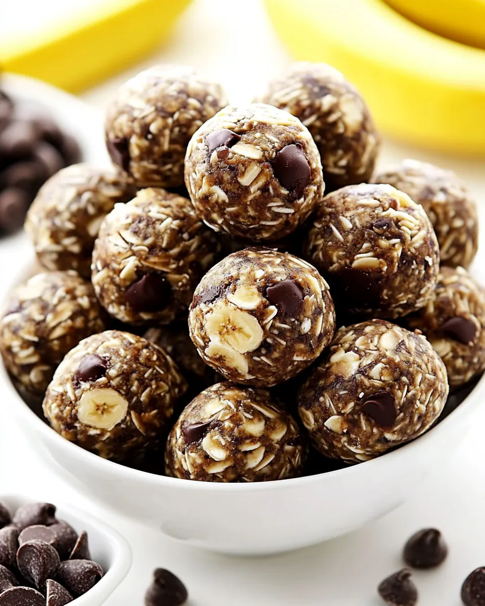 Healthy No Bake Chocolate Banana Energy Balls Recipe image