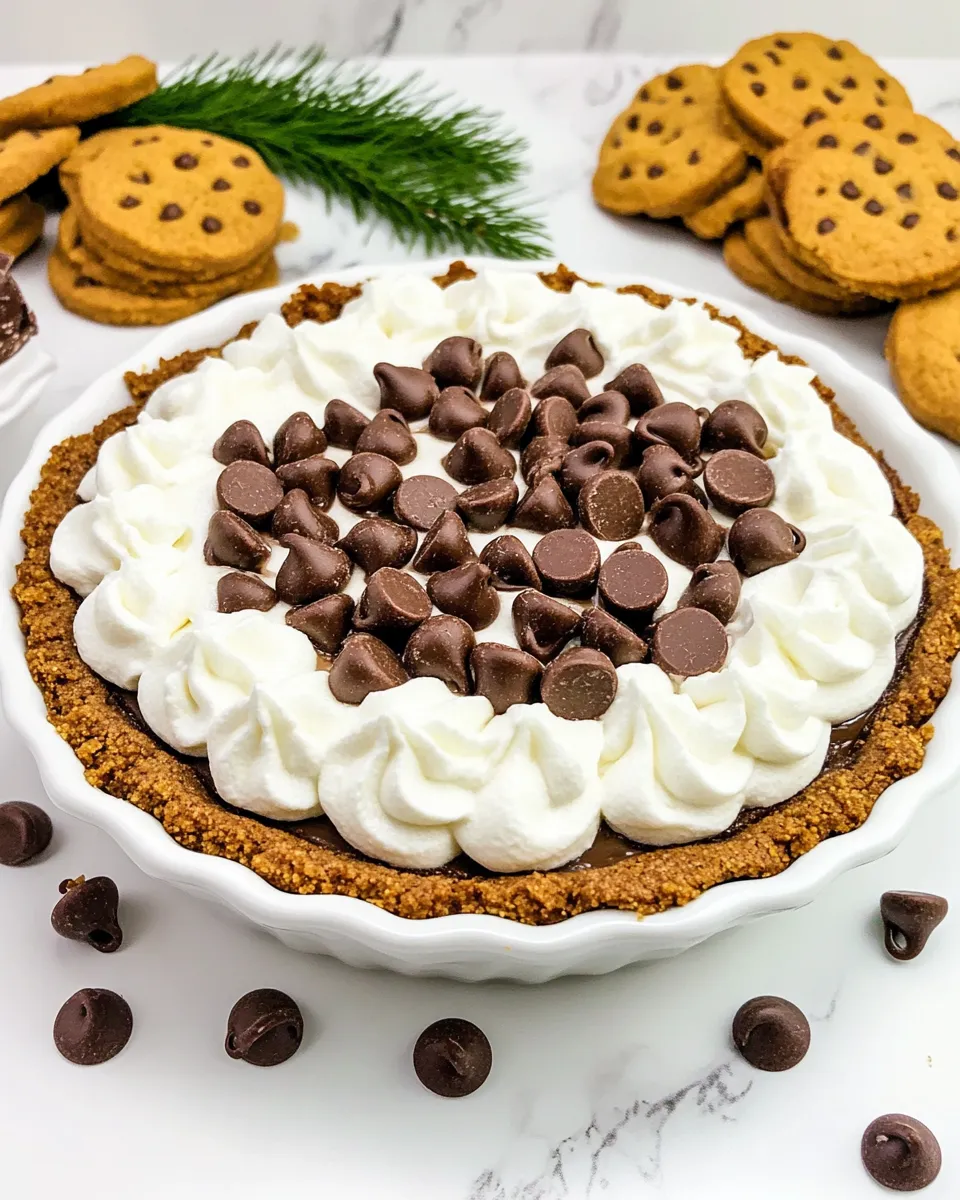 Best No Bake Chocolate Chip Cookie Pudding Pie recipe photo