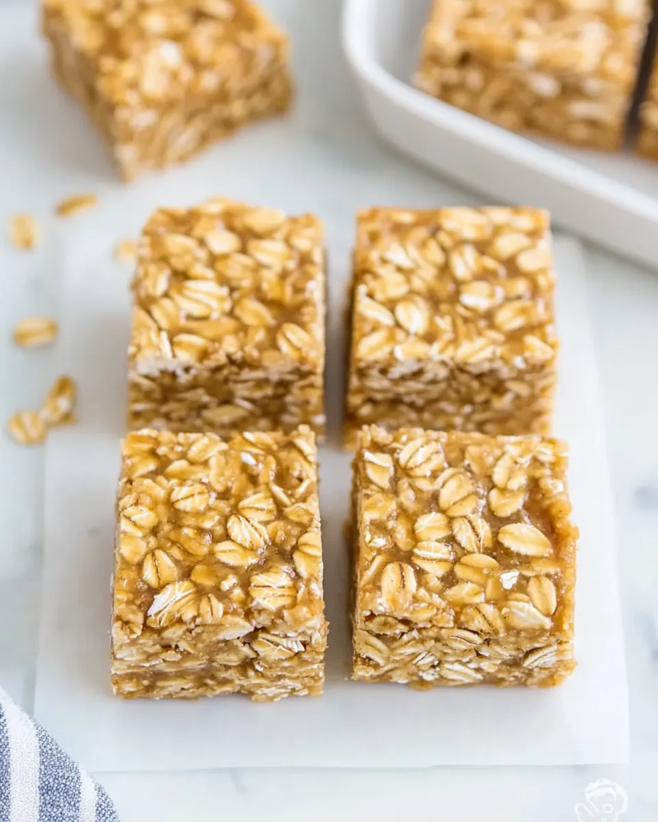Classic No Bake Oatmeal Bars image
