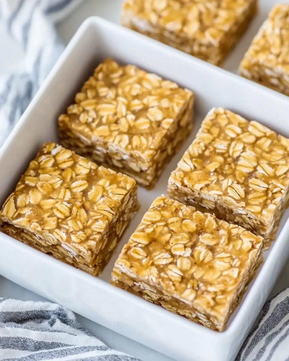 Easy No Bake Oatmeal Bars recipe photo