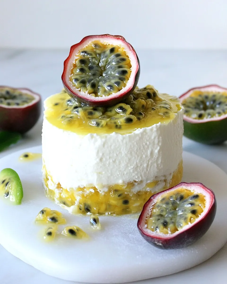 Easy No Bake Passion Fruit Cheesecake recipe photo