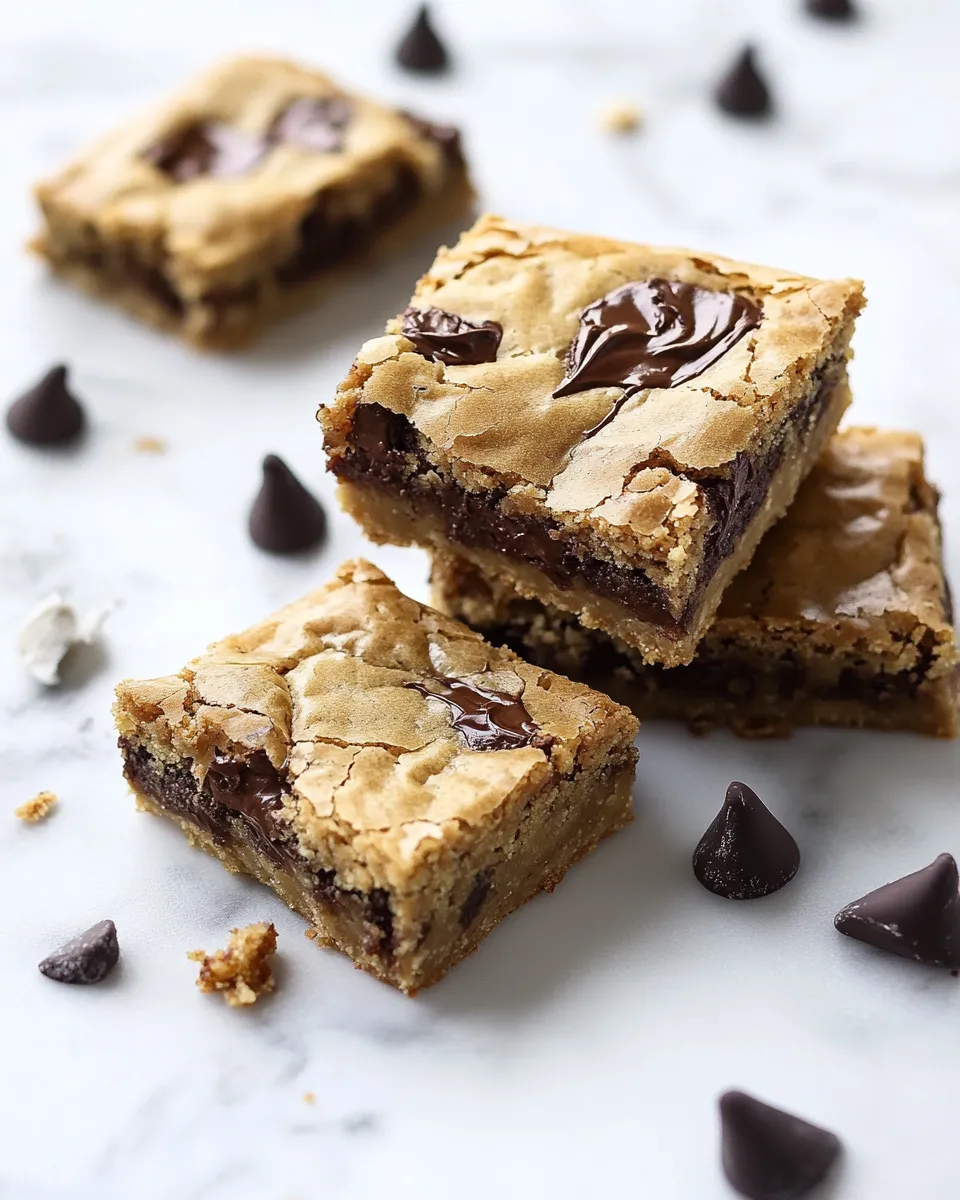 Easy Nutella-Stuffed Brown Butter Blondies recipe photo
