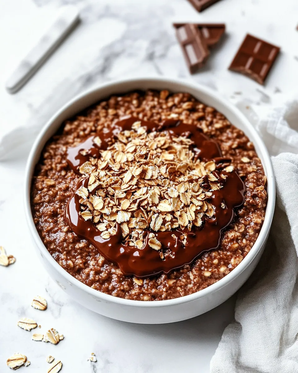 Homemade Nutella Brownie Oatmeal photo