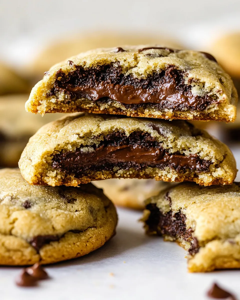 Quick Nutella Stuffed Cookies shot