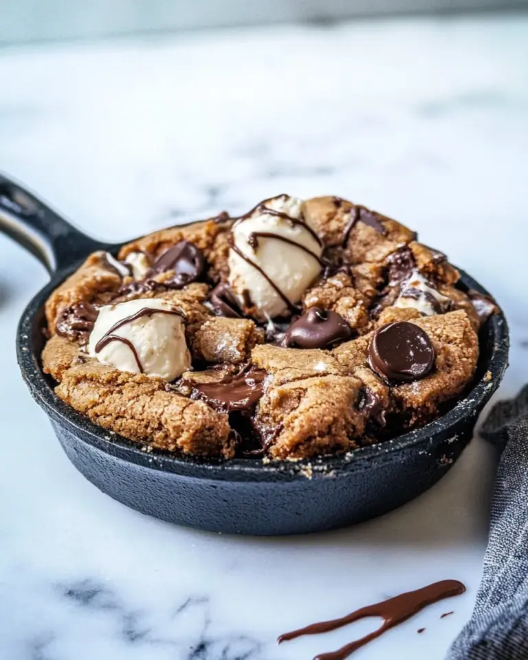 Homemade Nutella Stuffed Reeses Peanut Butter Chocolate Chip Skillet Cookie photo
