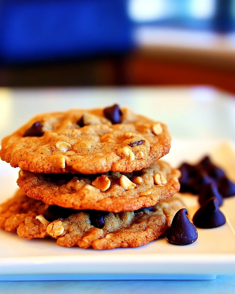 Easy Oatmeal-Peanut Butter Chip Cookies recipe photo