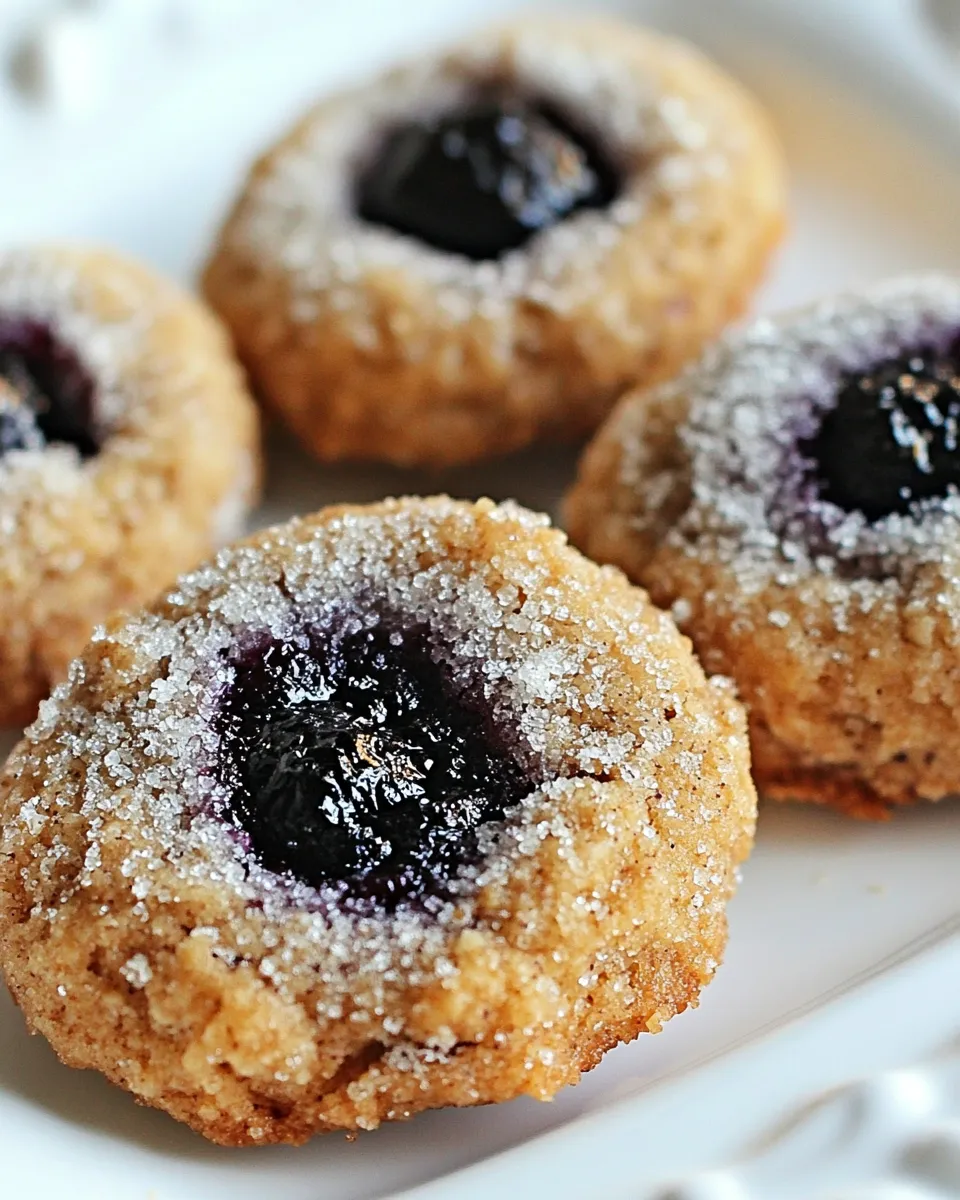 Homemade Oatmeal Forest Berries Thumbprints Cookies photo
