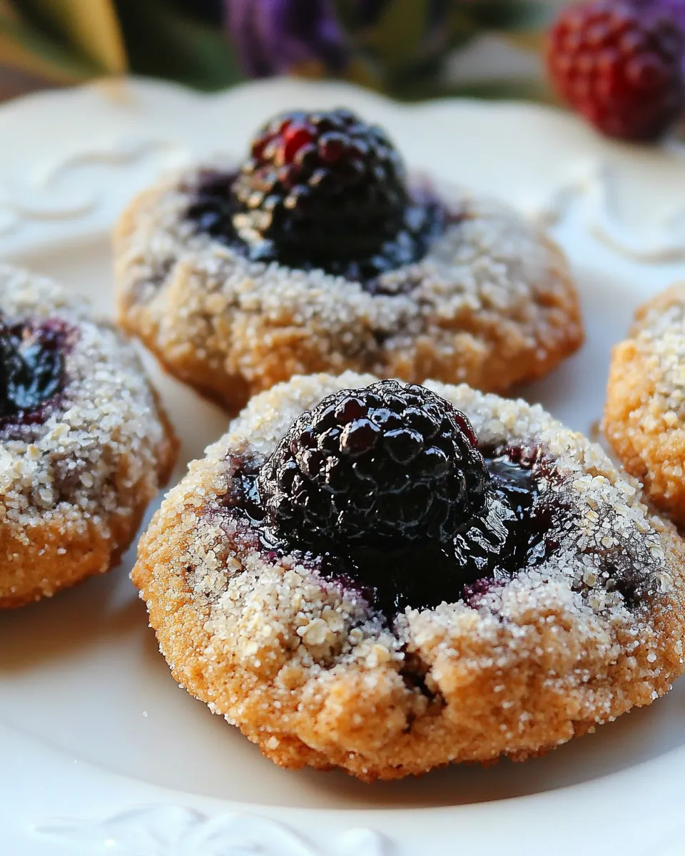 Classic Oatmeal Forest Berries Thumbprints Cookies image