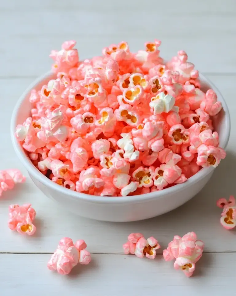 Homemade Old Fashioned Pink Popcorn photo