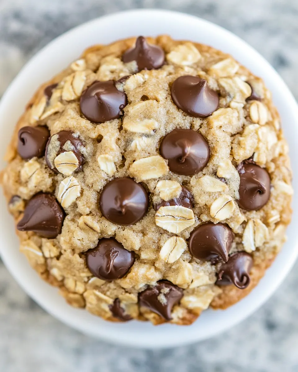 Classic One-Bowl, No-Mixer, Extra-Large Oatmeal Chocolate Chip Cookie image