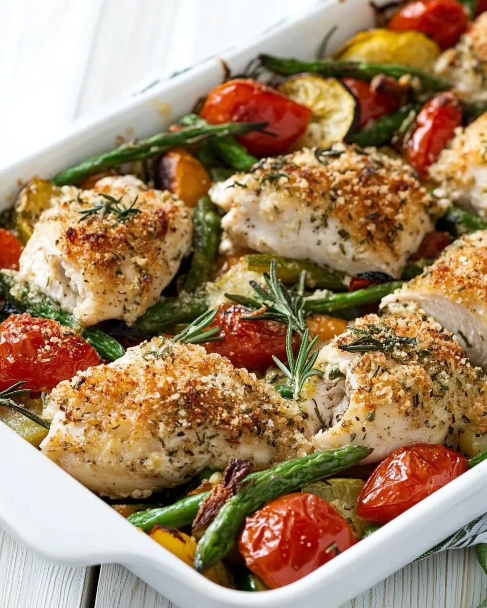 Easy One-Dish Baked Chicken and Veggies photo