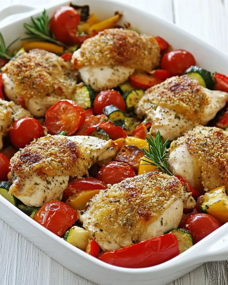 Delicious One-Dish Baked Chicken and Veggies dish photo