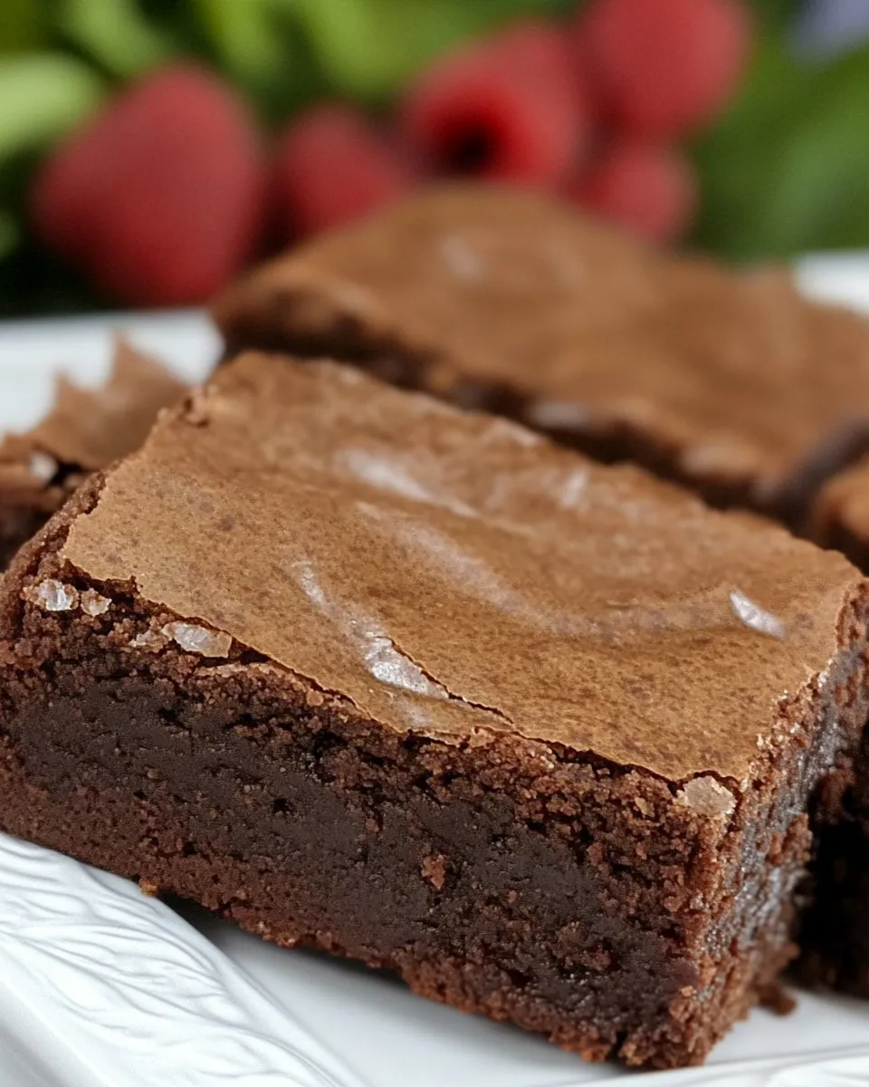 Delicious One Bowl Fudgy Brownies image