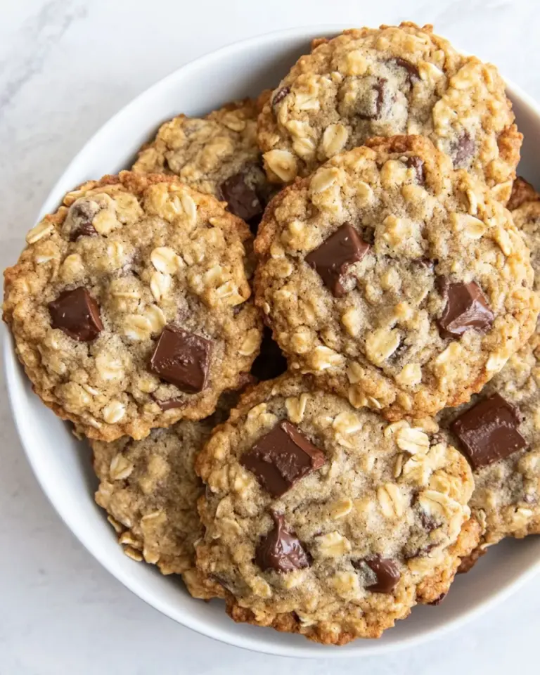 Easy One Bowl Oatmeal Chocolate Chunk Cookies photo