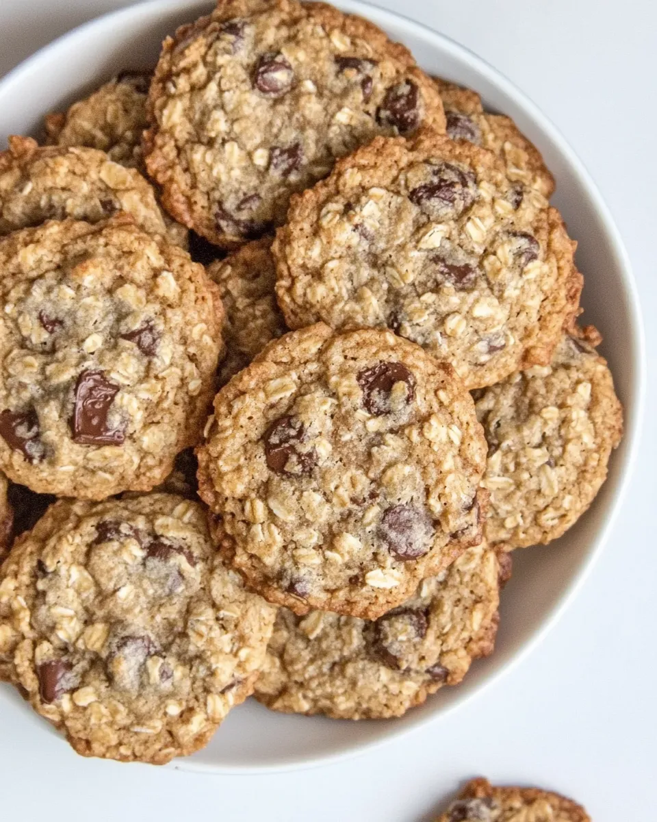 Delicious One Bowl Oatmeal Chocolate Chunk Cookies image