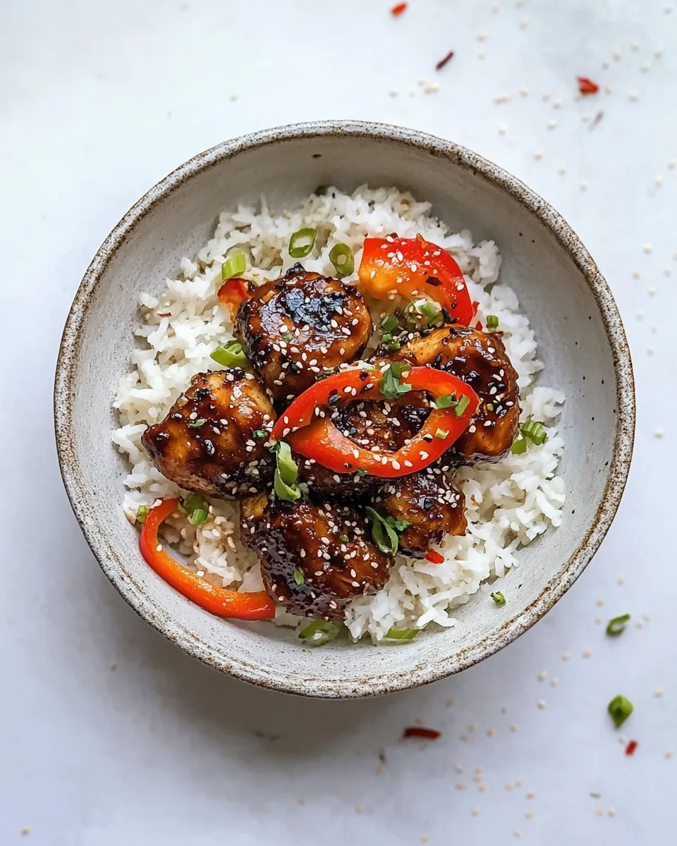 Homemade One Pan Sesame Chicken. recipe image