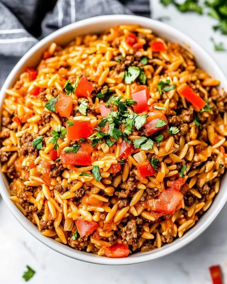 Easy One Pot Cheesy Taco Orzo photo