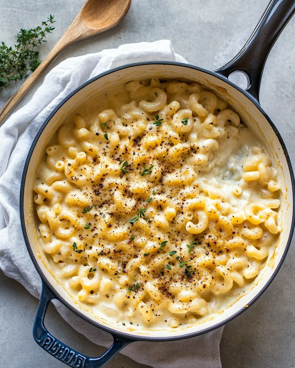 Fresh One Pot Creamy Cauliflower Mac and Cheese. shot