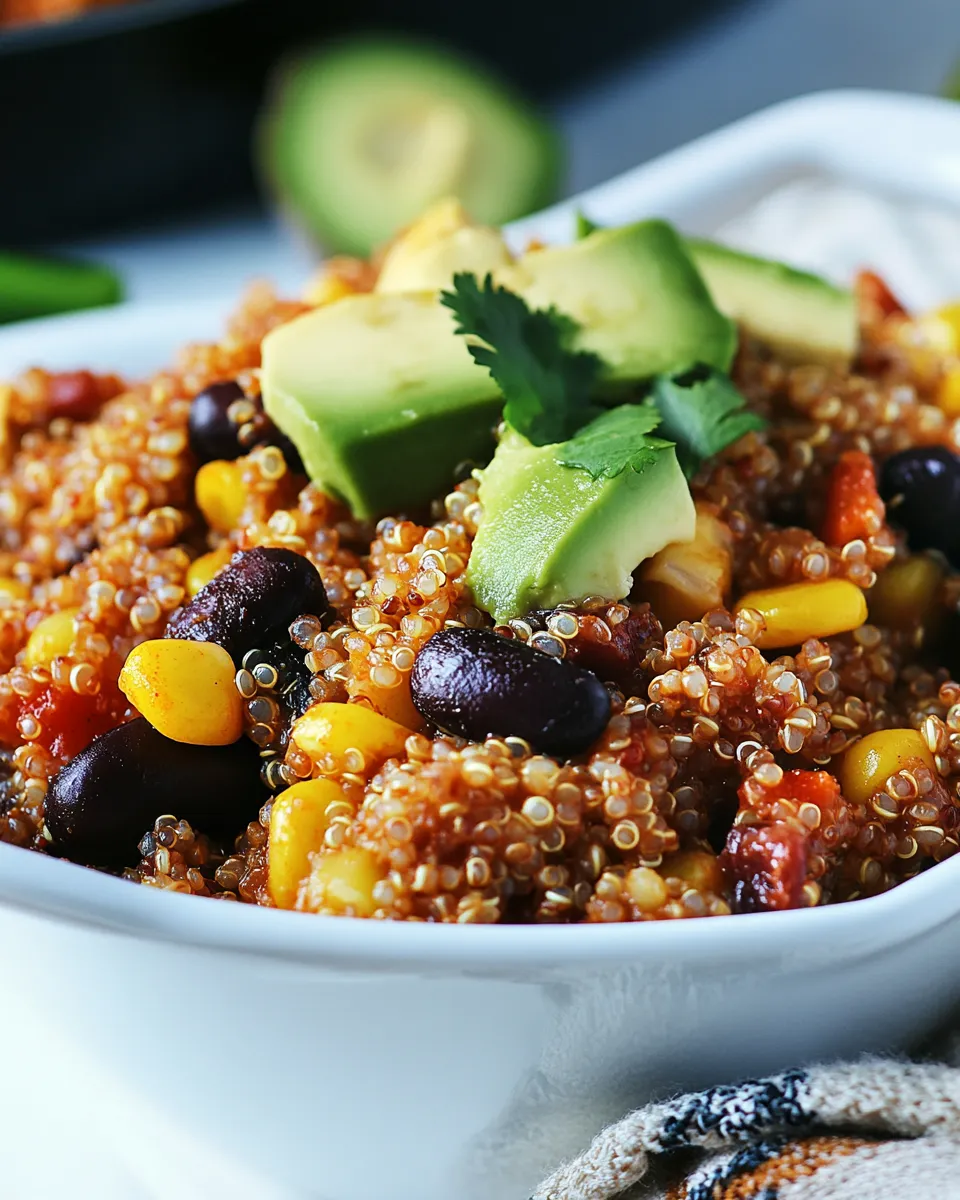 Delicious One Pot Mexican Quinoa Recipe shot