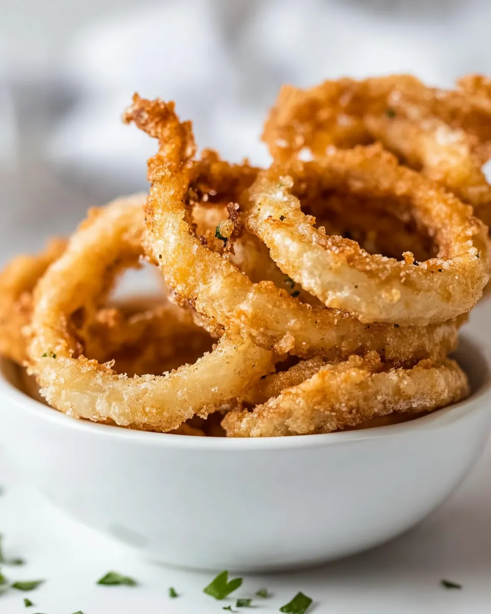 Delicious Onion Rings shot