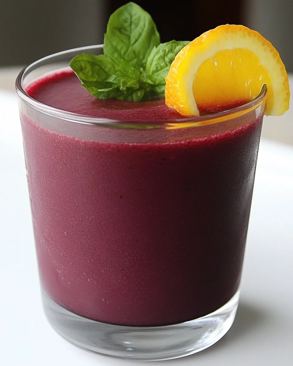Delicious Orange and Beet Smoothie shot