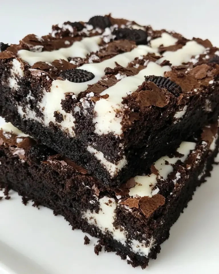 Homemade Oreo Brownies with White Chocolate photo