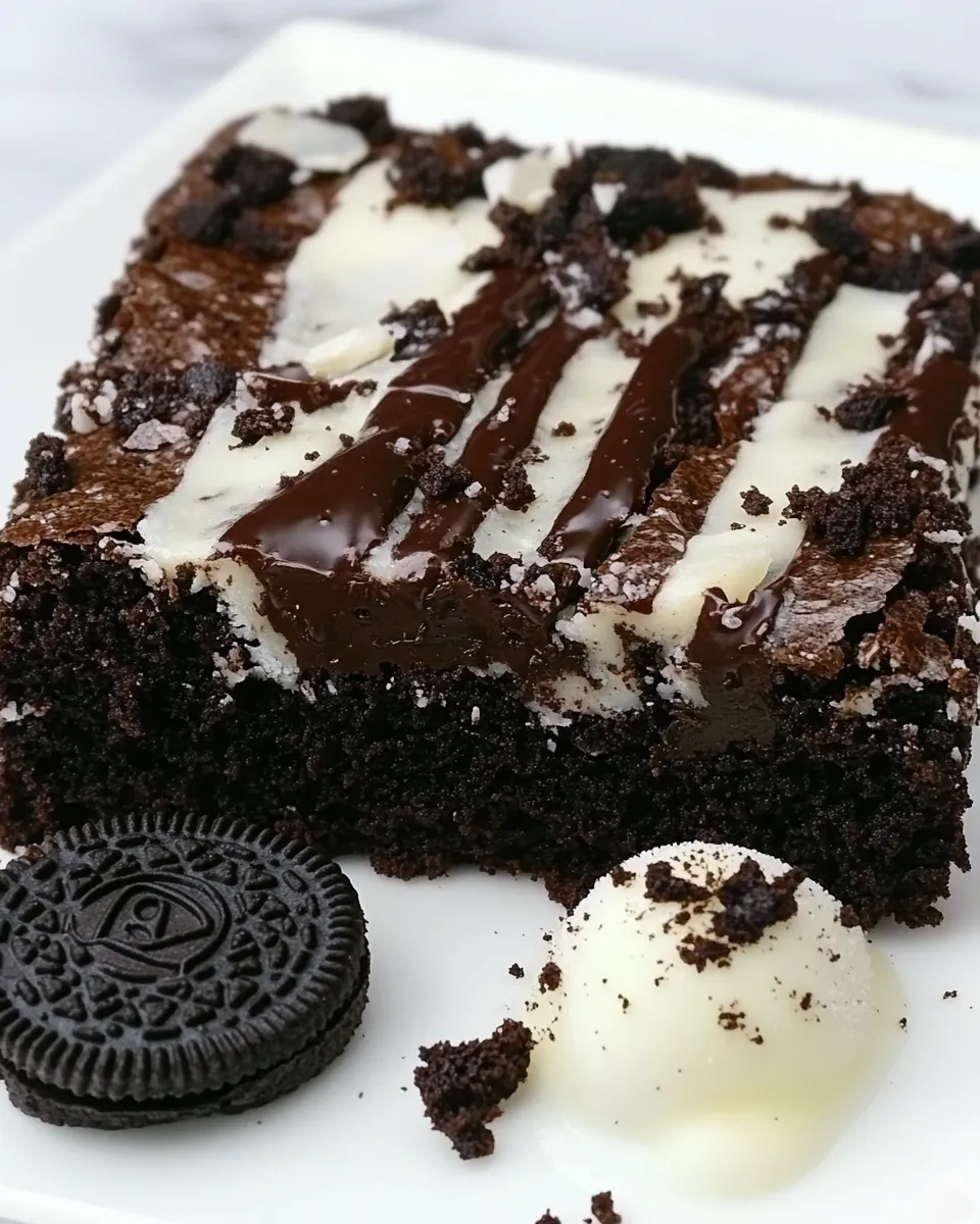 Easy Oreo Brownies with White Chocolate recipe photo