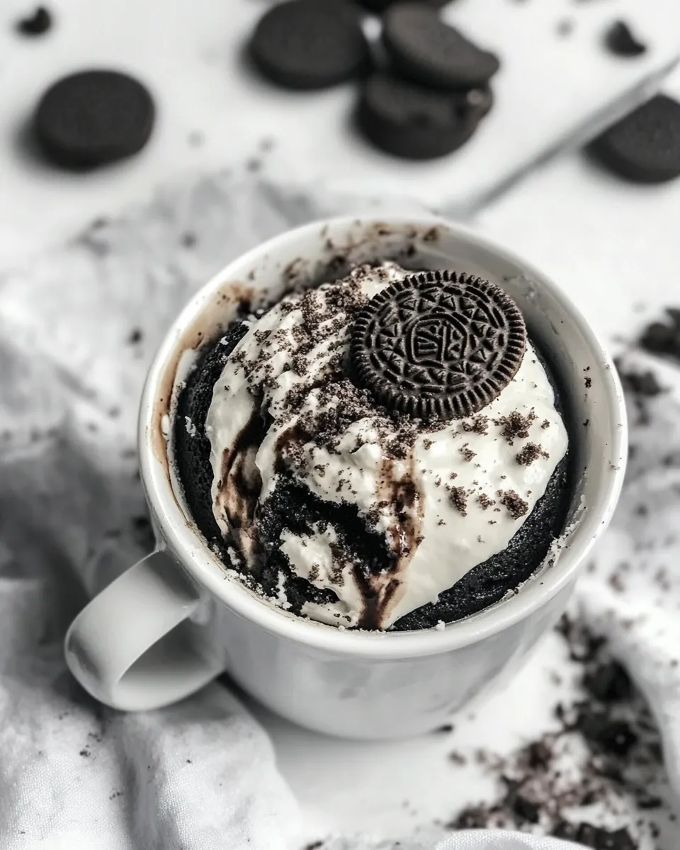 Quick Oreo Mug Cake recipe photo
