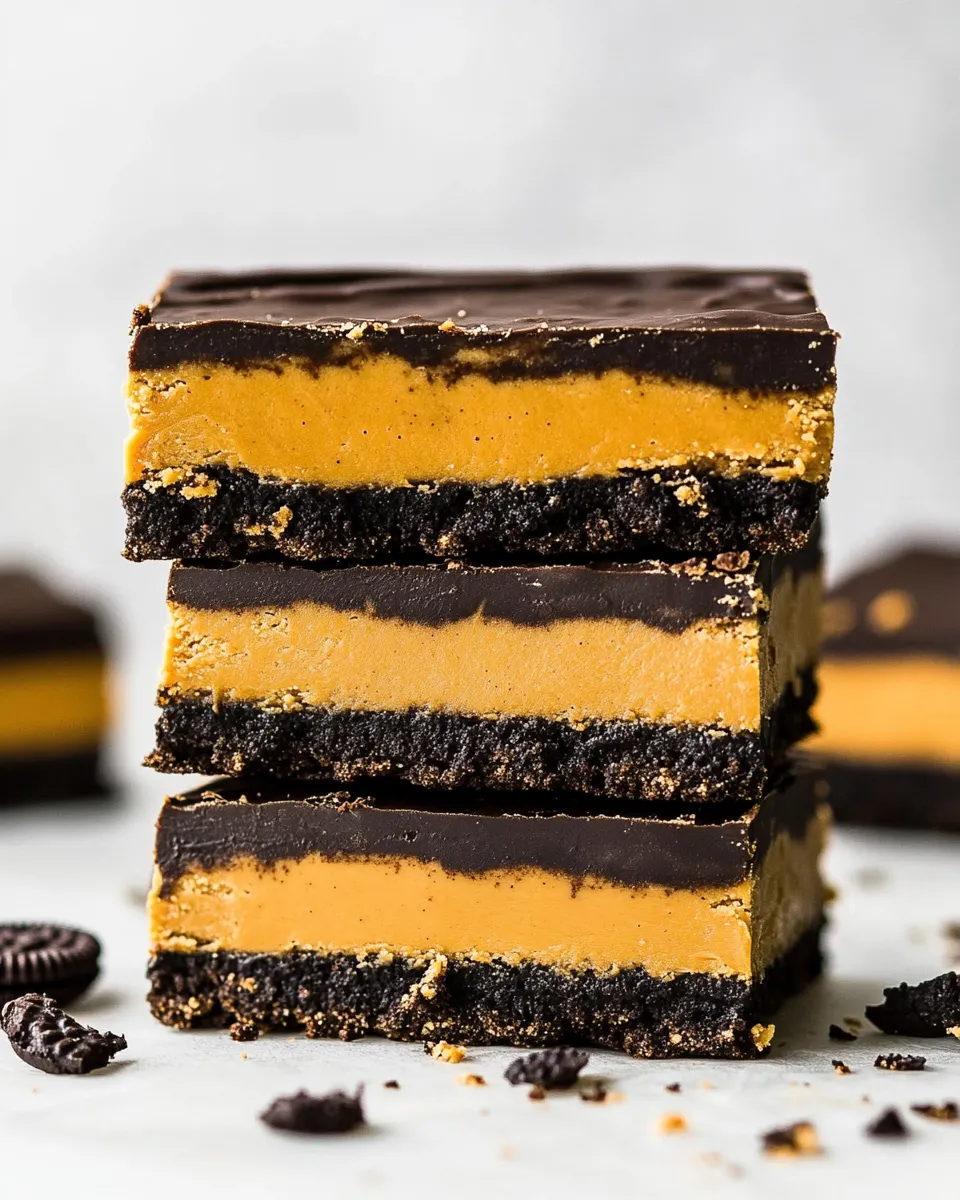 Delicious Oreo Peanut Butter Bars image